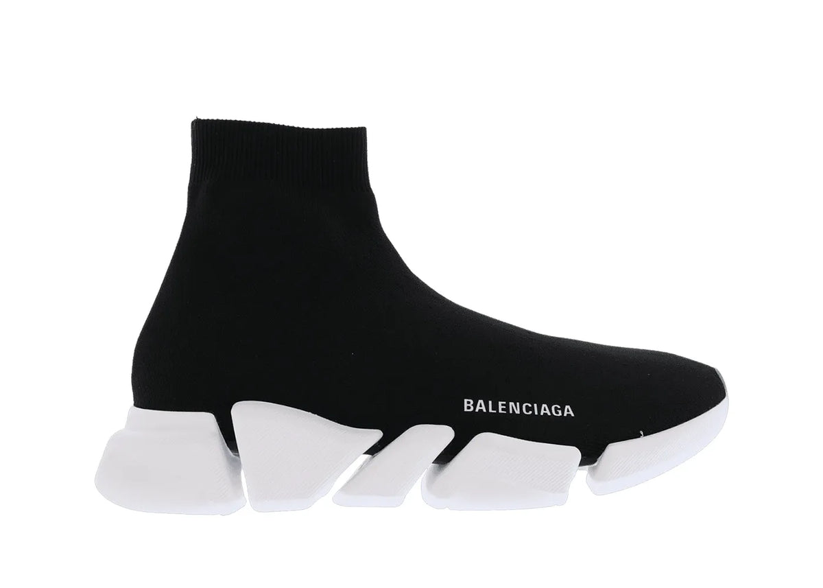 BALENCIAGA SPEED TRAINER BLACK WHITE SOLE