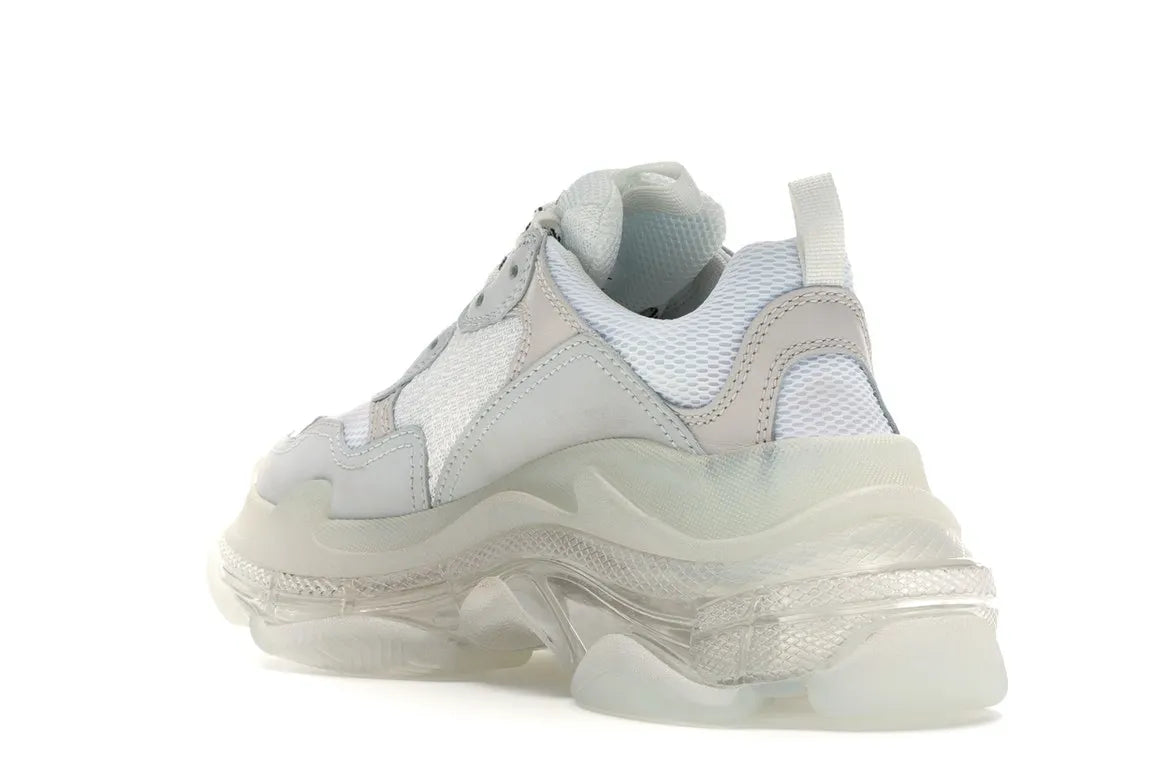 BALENCIAGAA TRIPLE S WHITE CLEAR SOLE