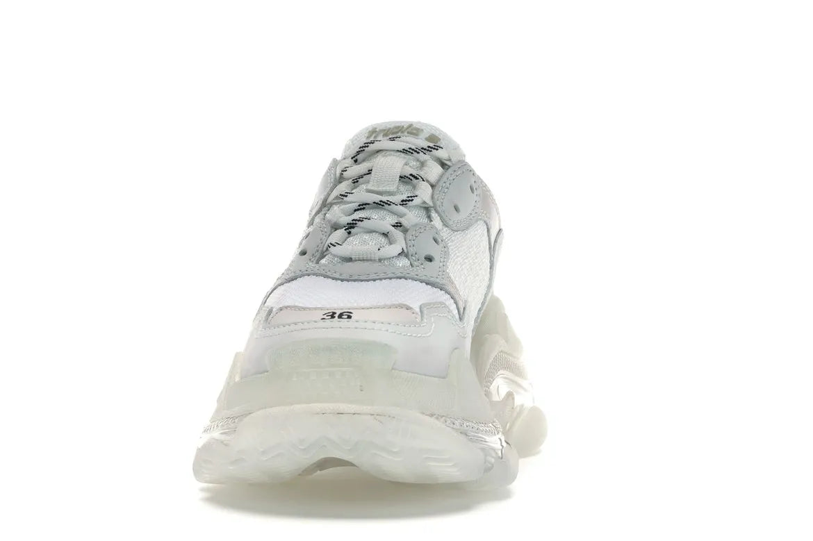 BALENCIAGAA TRIPLE S WHITE CLEAR SOLE