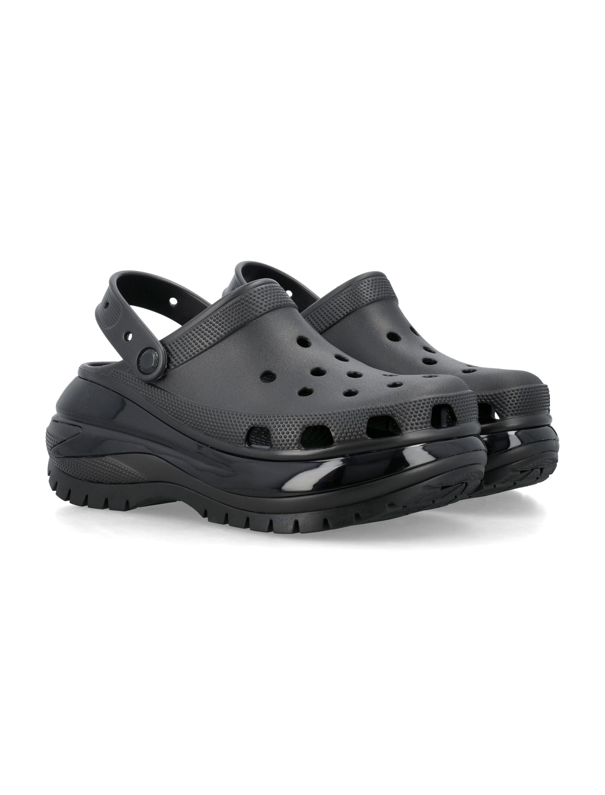 WMNs CROCS BLACK CHUNKY CROCS CLOG - COMFORT & STYLE