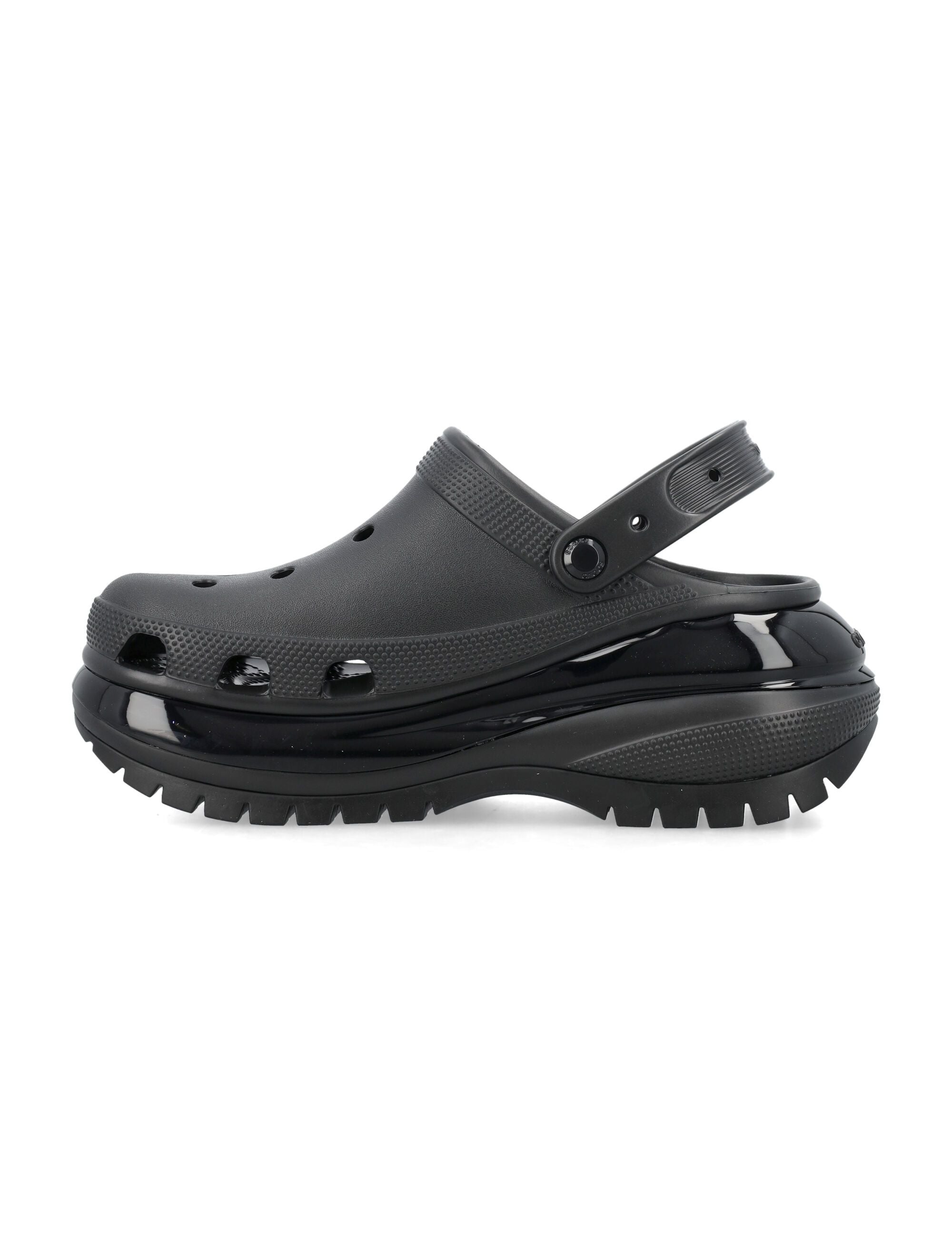 WMNs CROCS BLACK CHUNKY CROCS CLOG - COMFORT & STYLE