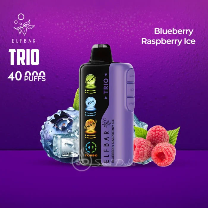 Elfbar trio 40k puffs blueberry raspberry