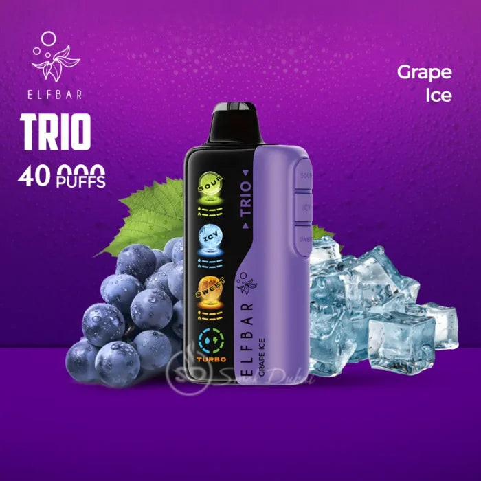 Elfbar trio 40k puffs grape ice