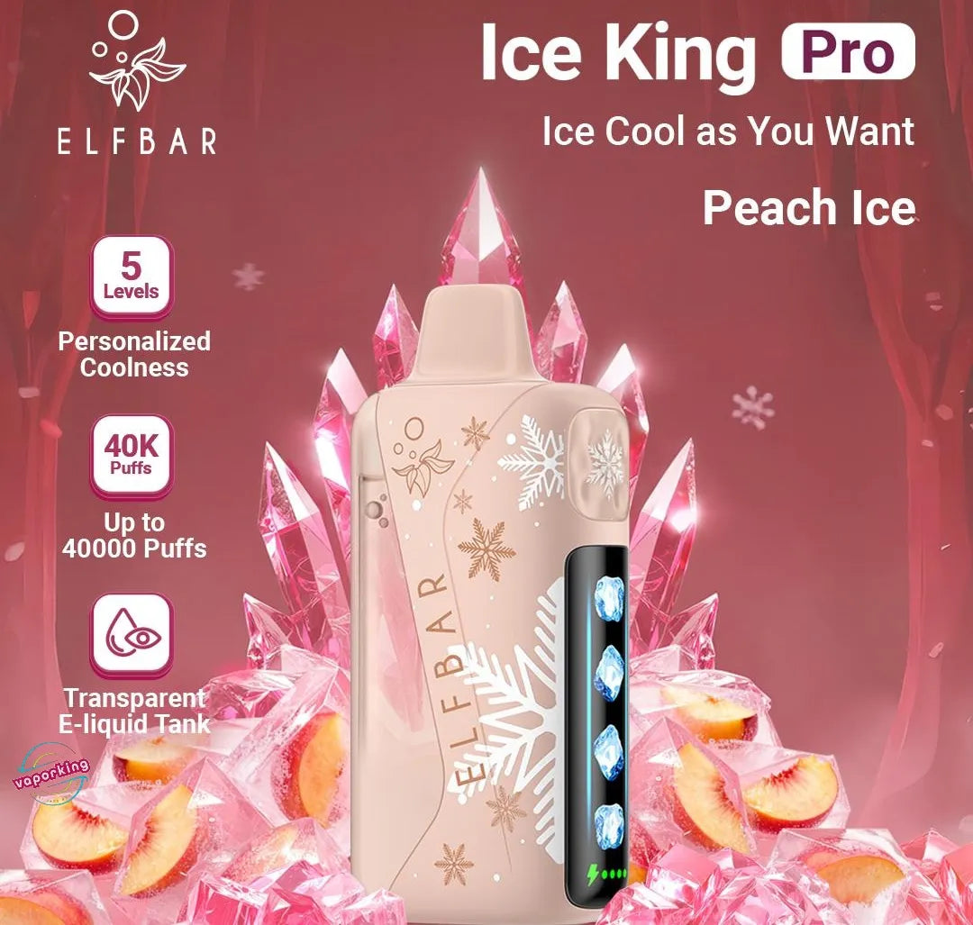 ice king pro 40k puffs peach ice