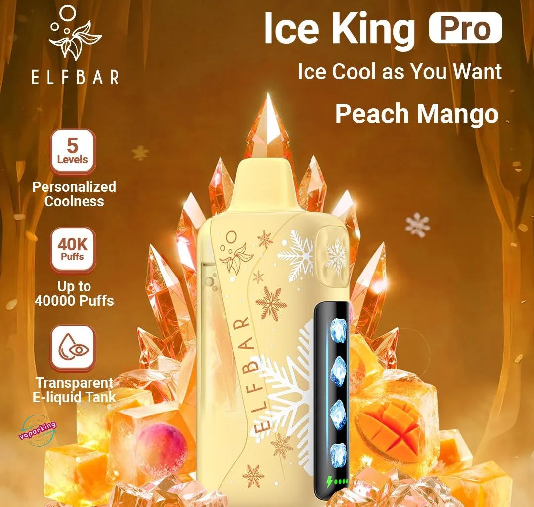 ice king pro 40k puffs peach mango