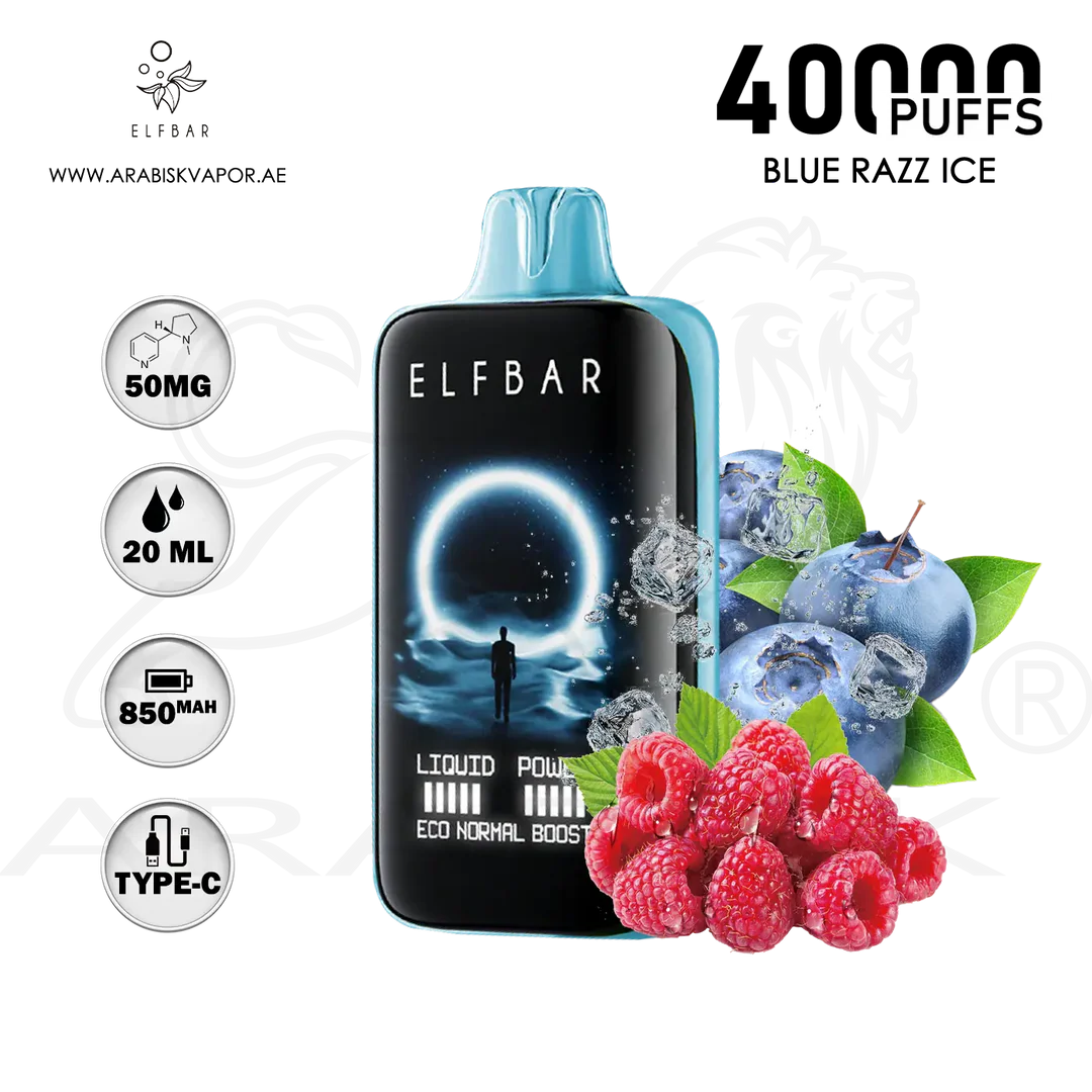 Moon Night 40k puffs blue razz ice