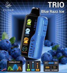 Elfbar trio 40k puffs blue razz ice