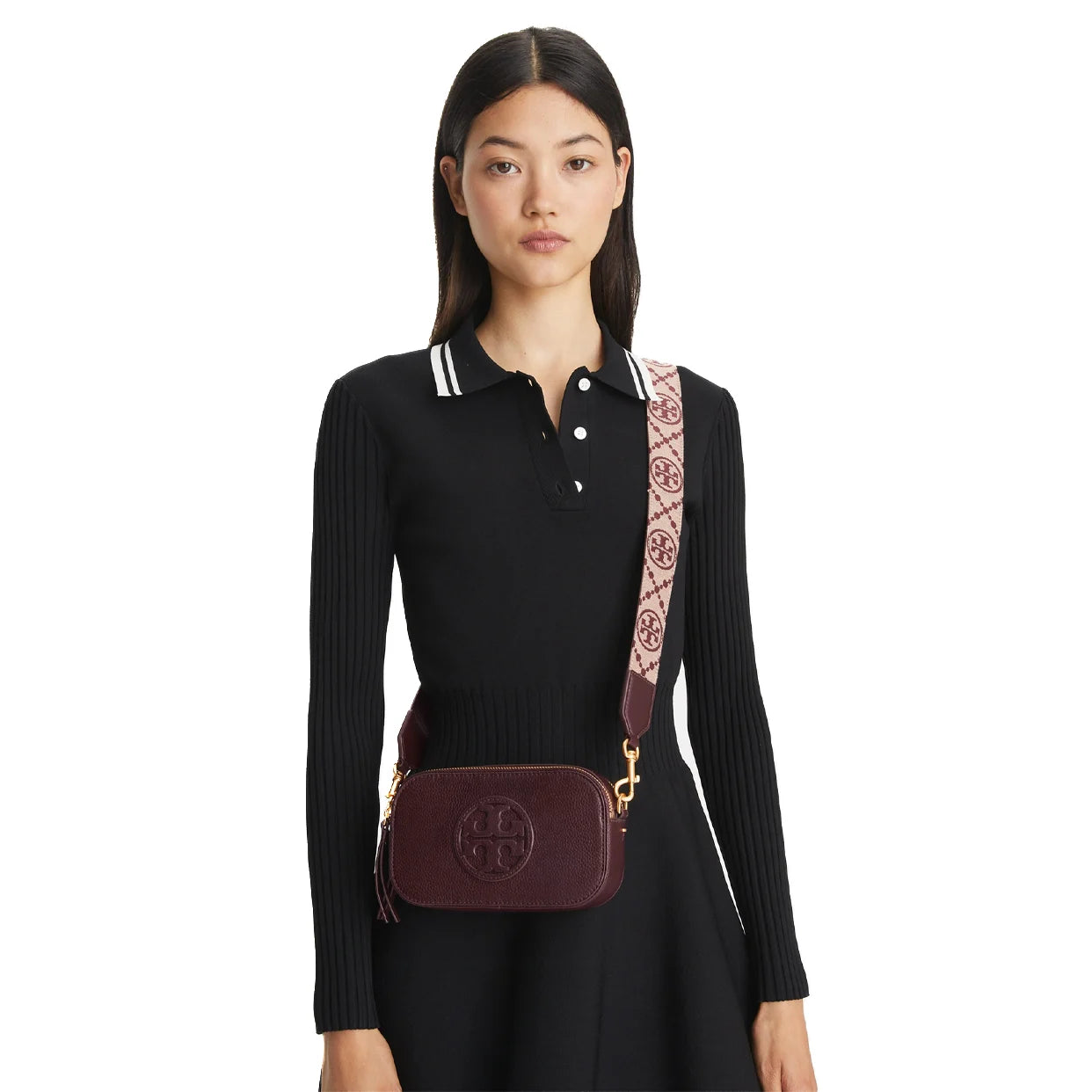 Tory Burch Miller Crossbody Camera Bag Red With OG Box & Dust Bag 3300 Red