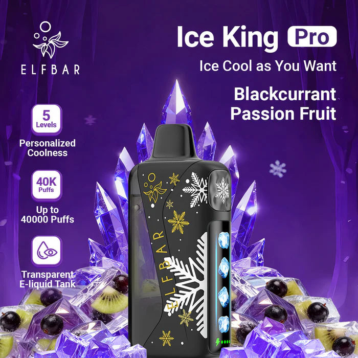 ice king pro 40k puffs blackcurrant passion fruit