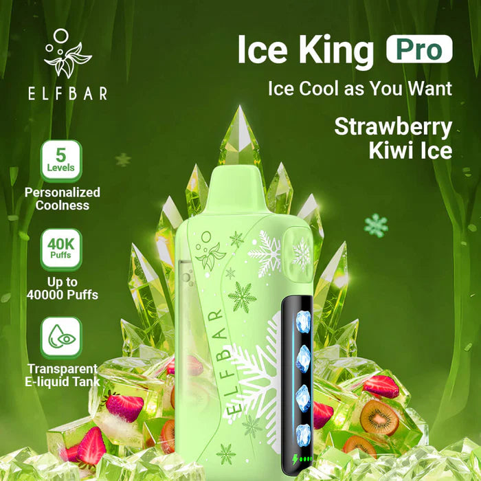ice king pro 40k puffs  strawberry kiwi ice