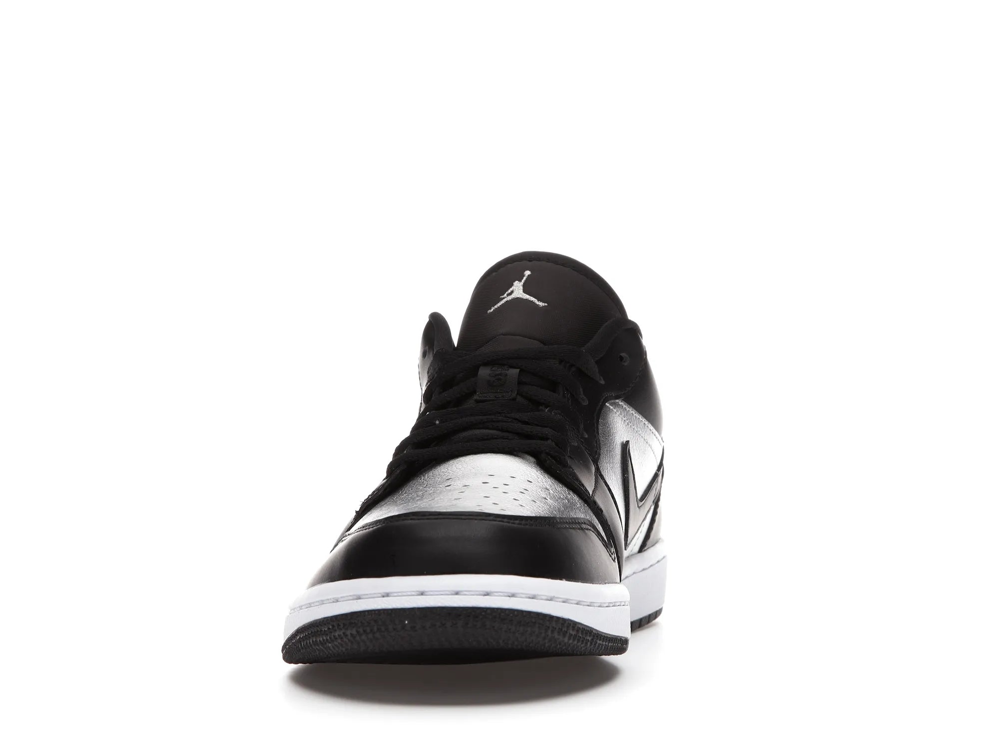 NIKE AIR JORDAN 1 LOW BLACK METALLIC SILVER