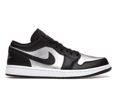 NIKE AIR JORDAN 1 LOW BLACK METALLIC SILVER