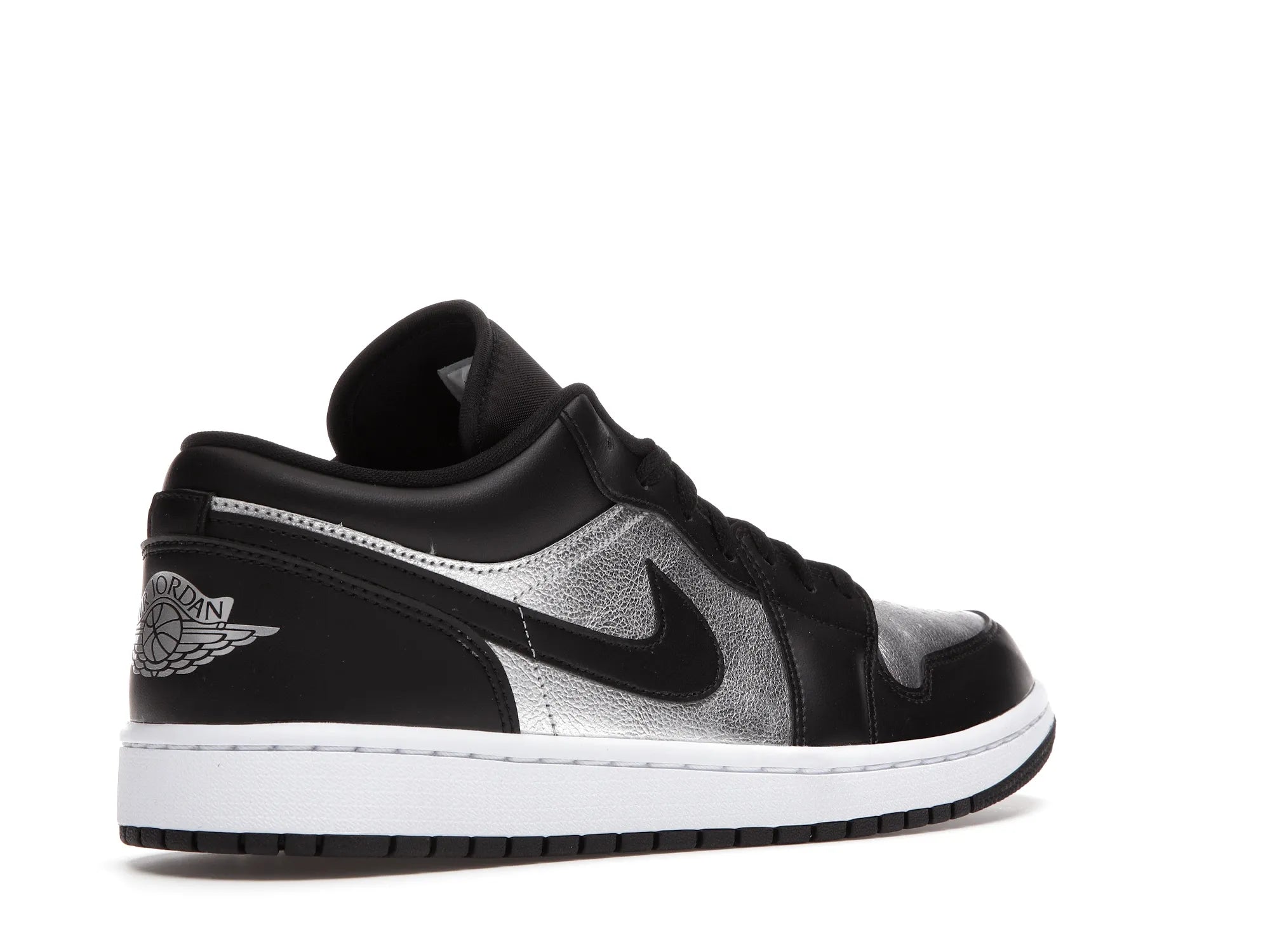 NIKE AIR JORDAN 1 LOW BLACK METALLIC SILVER