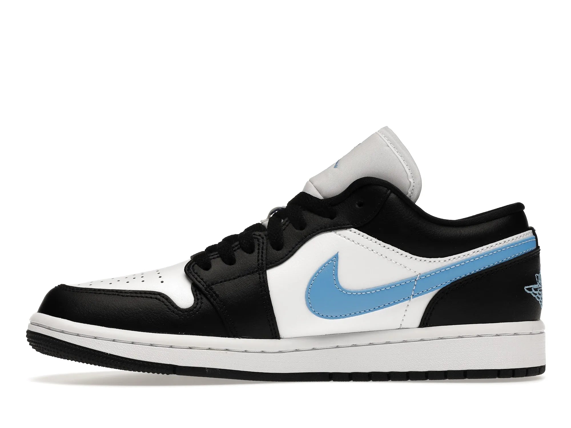 NIKE AIR JORDAN 1 LOW BLACK UNIVERSITY BLUE WHITE