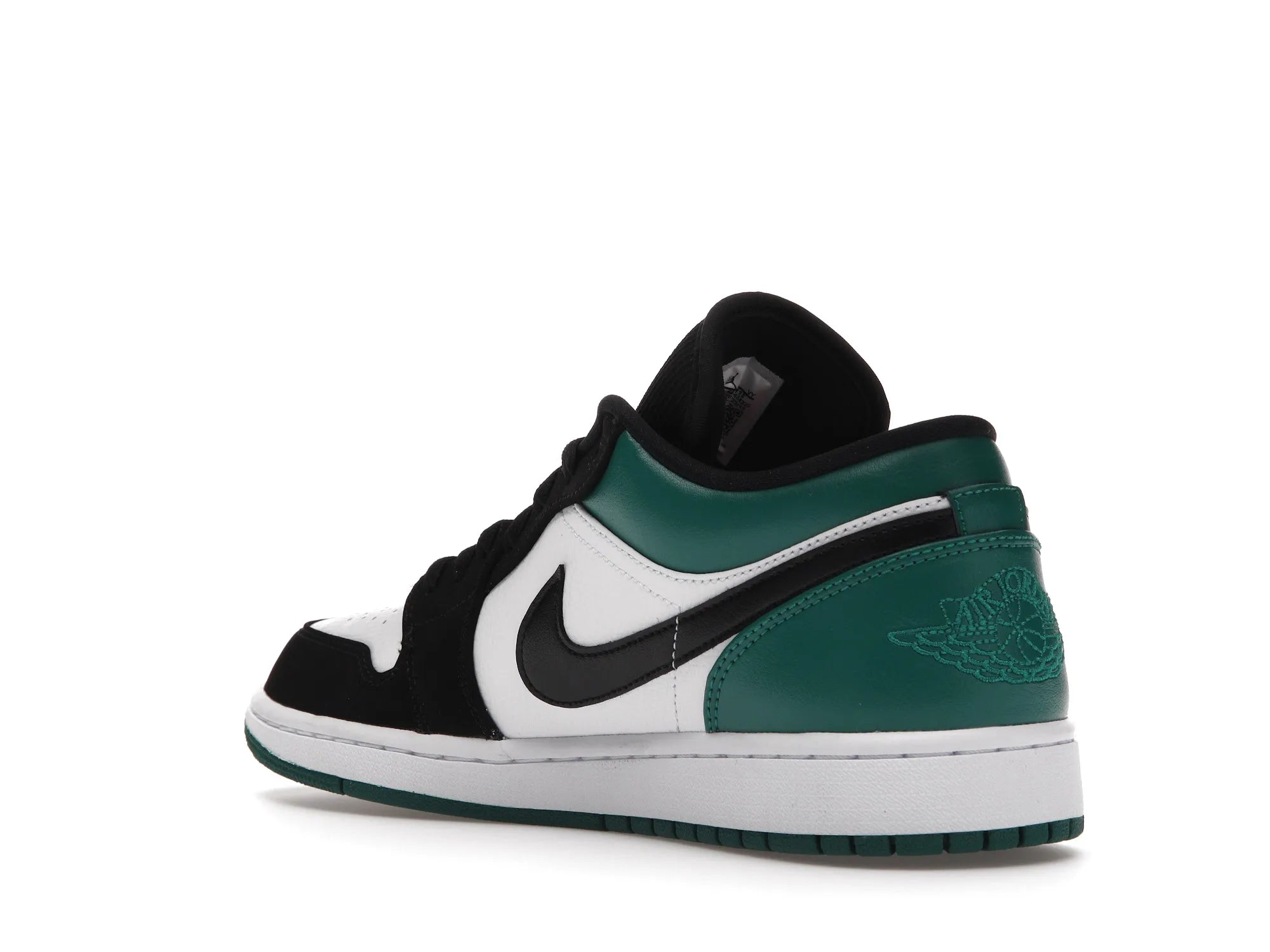 NIKE AIR JORDAN 1 LOW WHITE BLACK MYSTIC GREEN