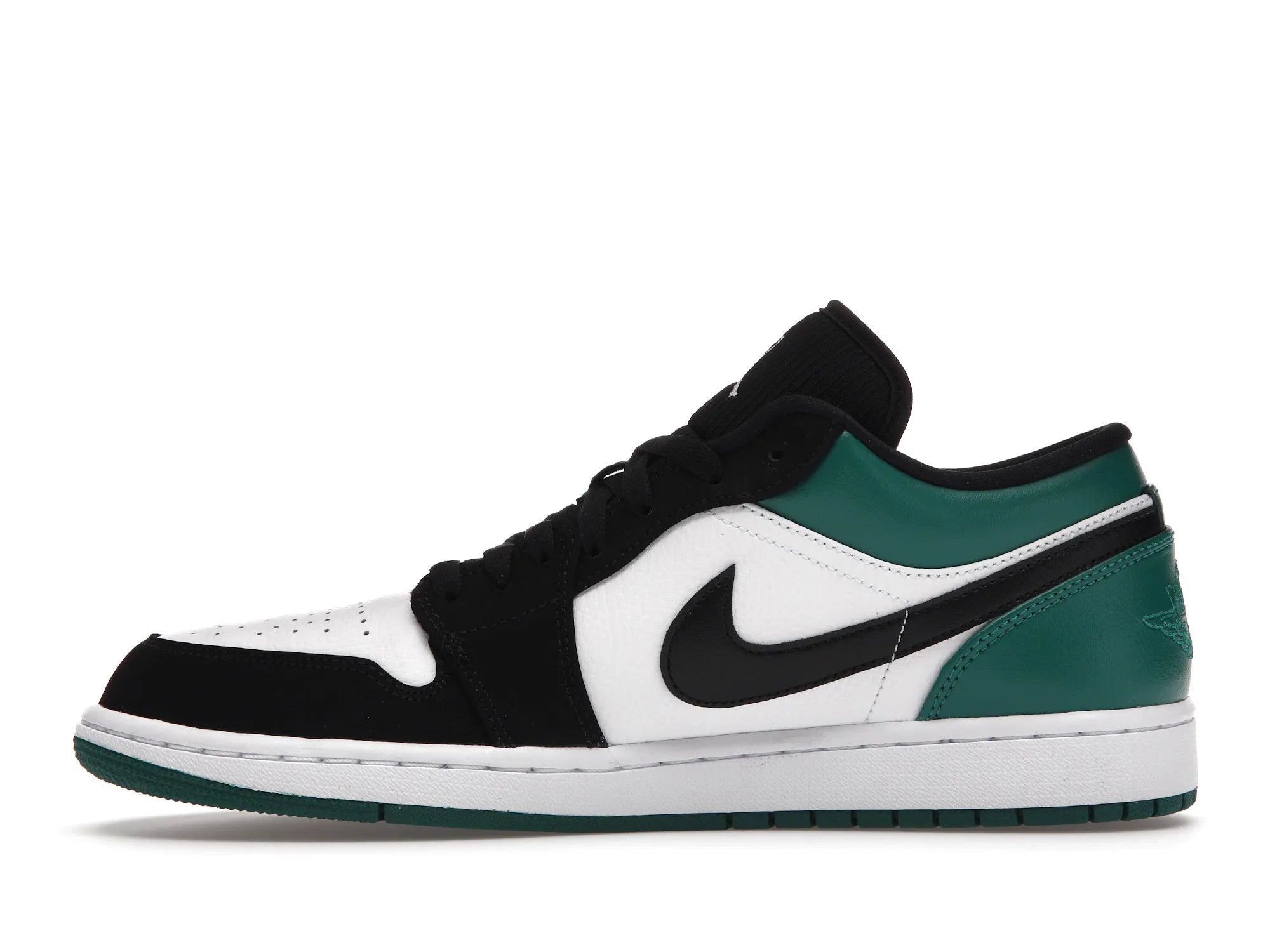 NIKE AIR JORDAN 1 LOW WHITE BLACK MYSTIC GREEN