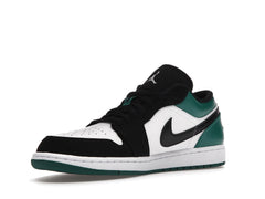 NIKE AIR JORDAN 1 LOW WHITE BLACK MYSTIC GREEN