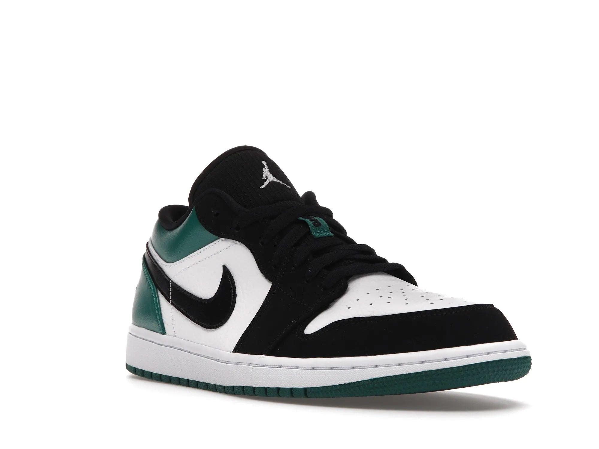 NIKE AIR JORDAN 1 LOW WHITE BLACK MYSTIC GREEN