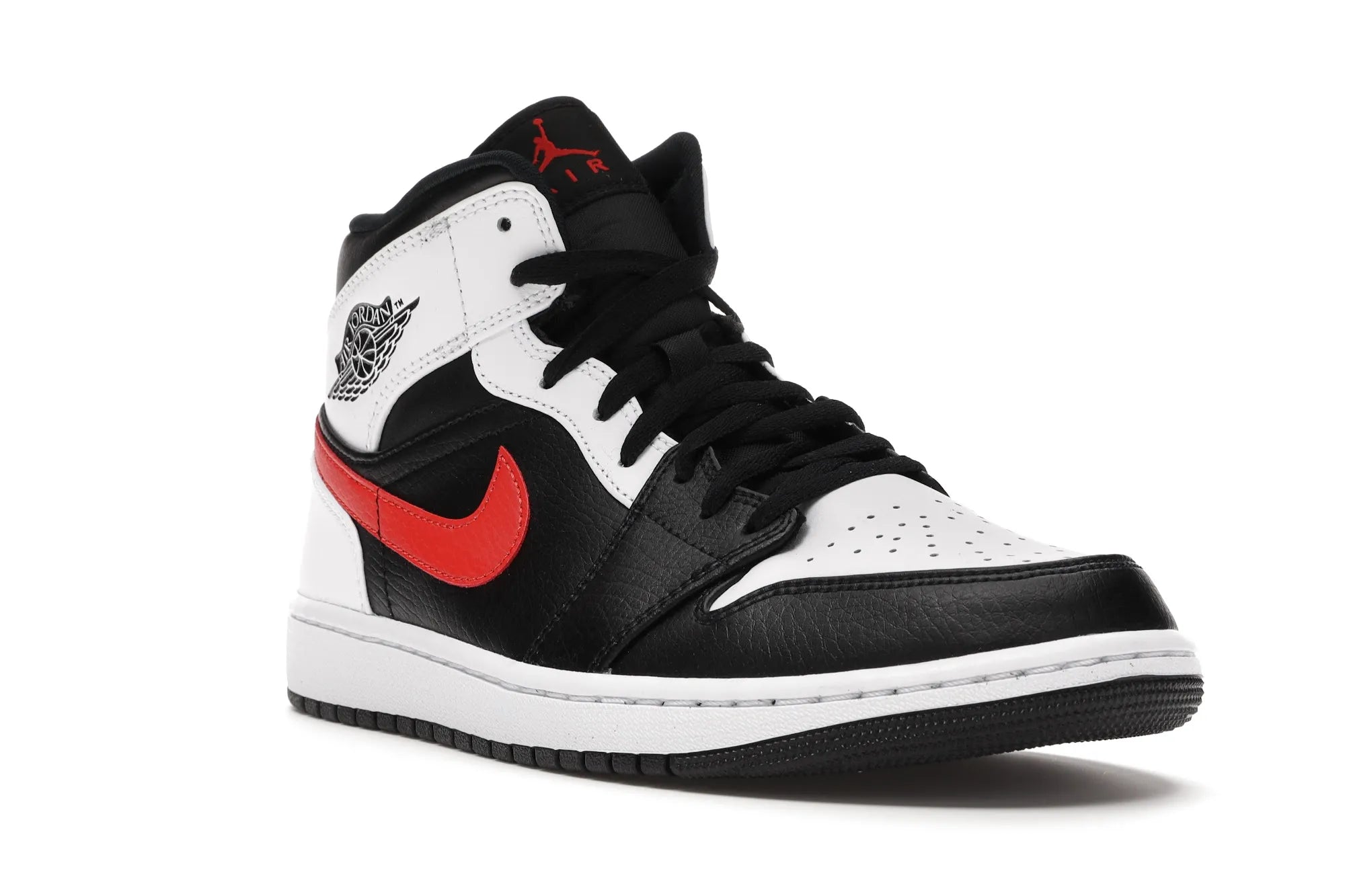 NIKE AIR JORDAN 1 MID BLACK CHILE RED WHITE