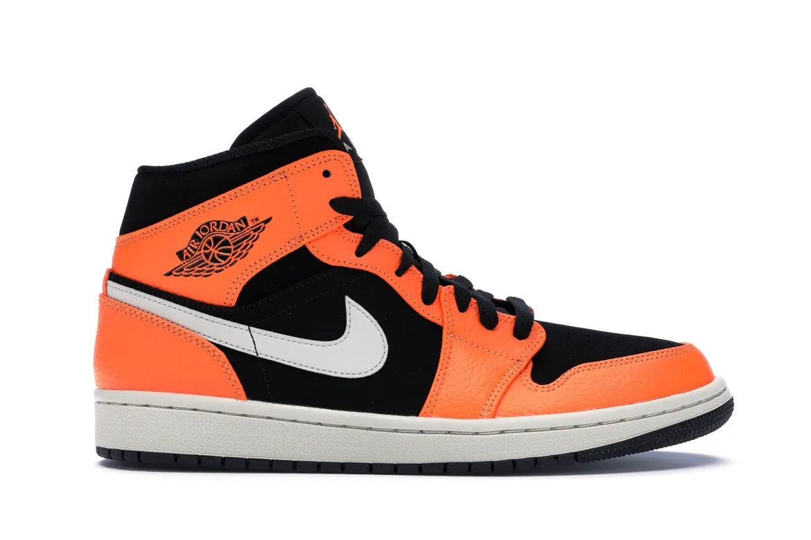 NIKE AIR JORDAN 1 MID BLACK CONE