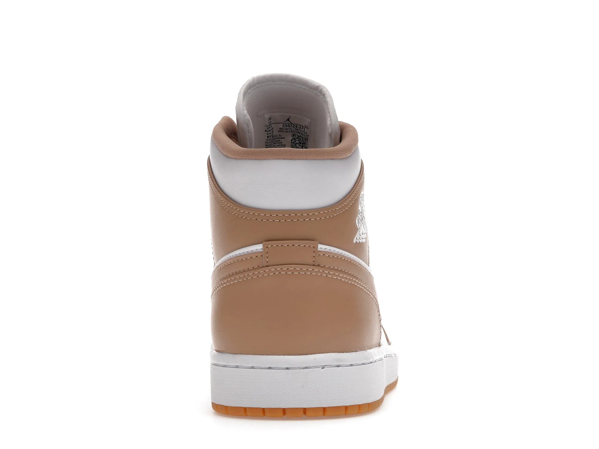 NIKE AIR JORDAN 1 MID TAN GUM