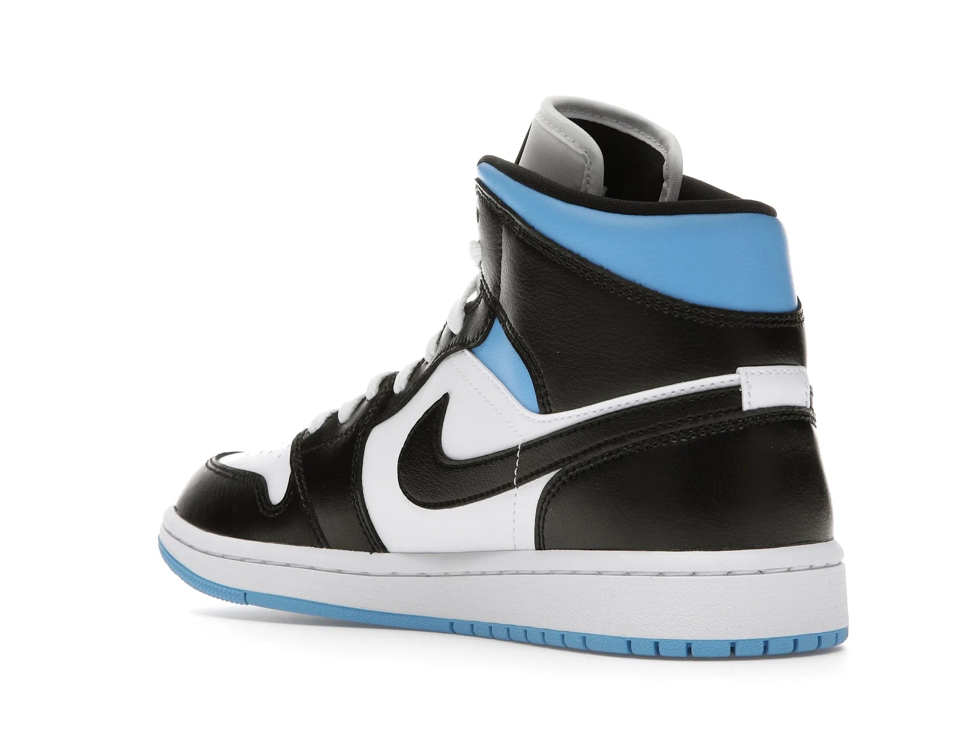 NIKE AIR JORDAN 1 MID UNIVERSITY BLACK WHITE