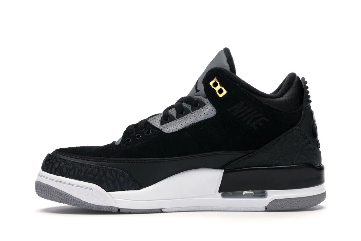 AIR JORDAN 3 RETRO TINKER BLACK CEMENT GOLD