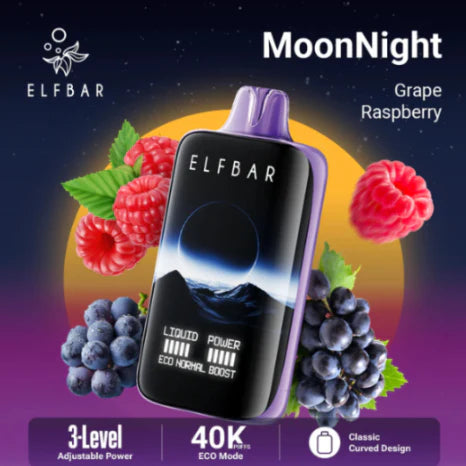 Moon Night 40k puffs grape raspberry