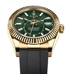 Rolex Sky Dweller Gold Green Silicon Strap 2025