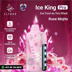 ice king pro 40k puffs rose mojito