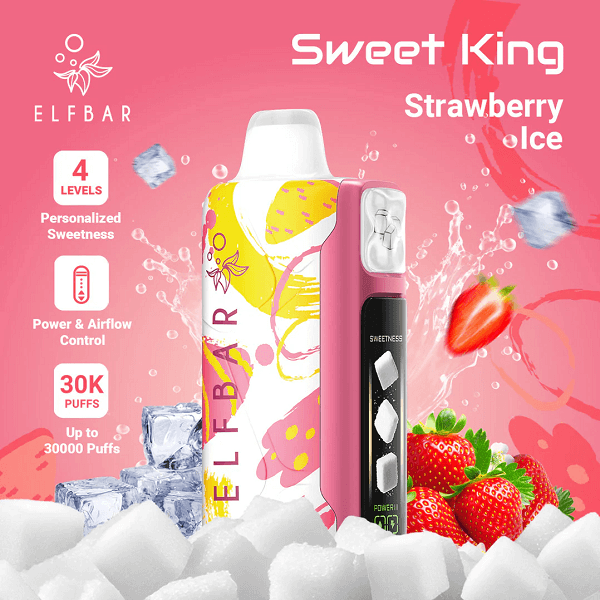 Elfbar sweet king new arrivals 30k puffs Strawberry Ice