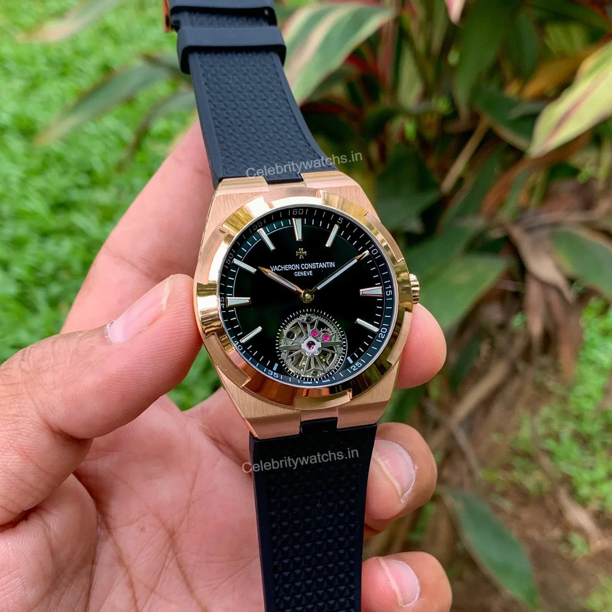Vacheron Constantin Overseas Tourbillion Black Rose Gold Semi ETA