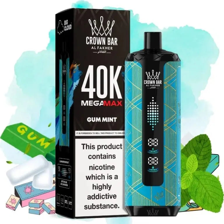 AL Fakher 40000 Puffs Crown Bar Mega Max Gum Mint