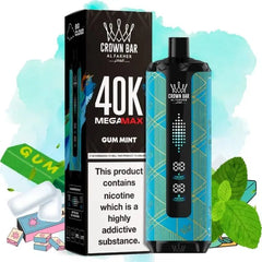 AL Fakher 40000 Puffs Crown Bar Mega Max Gum Mint