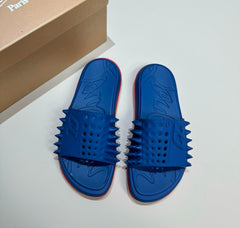 CHRISTIAN LOUBOUTIN TAKE IT EASY MULES NAVY