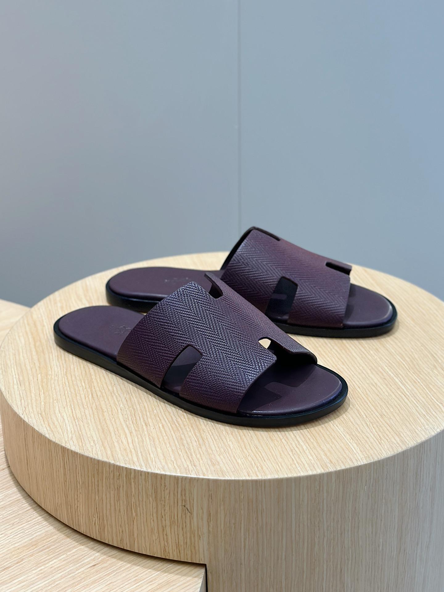 Hermes Lether Premium Slides