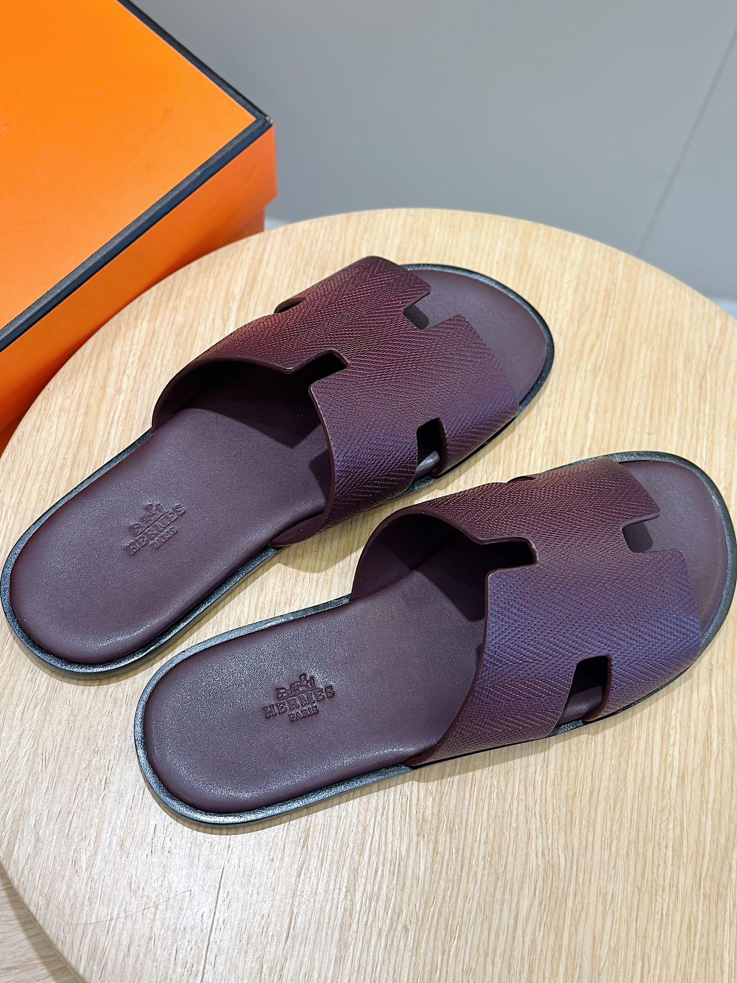 Hermes Lether Premium Slides