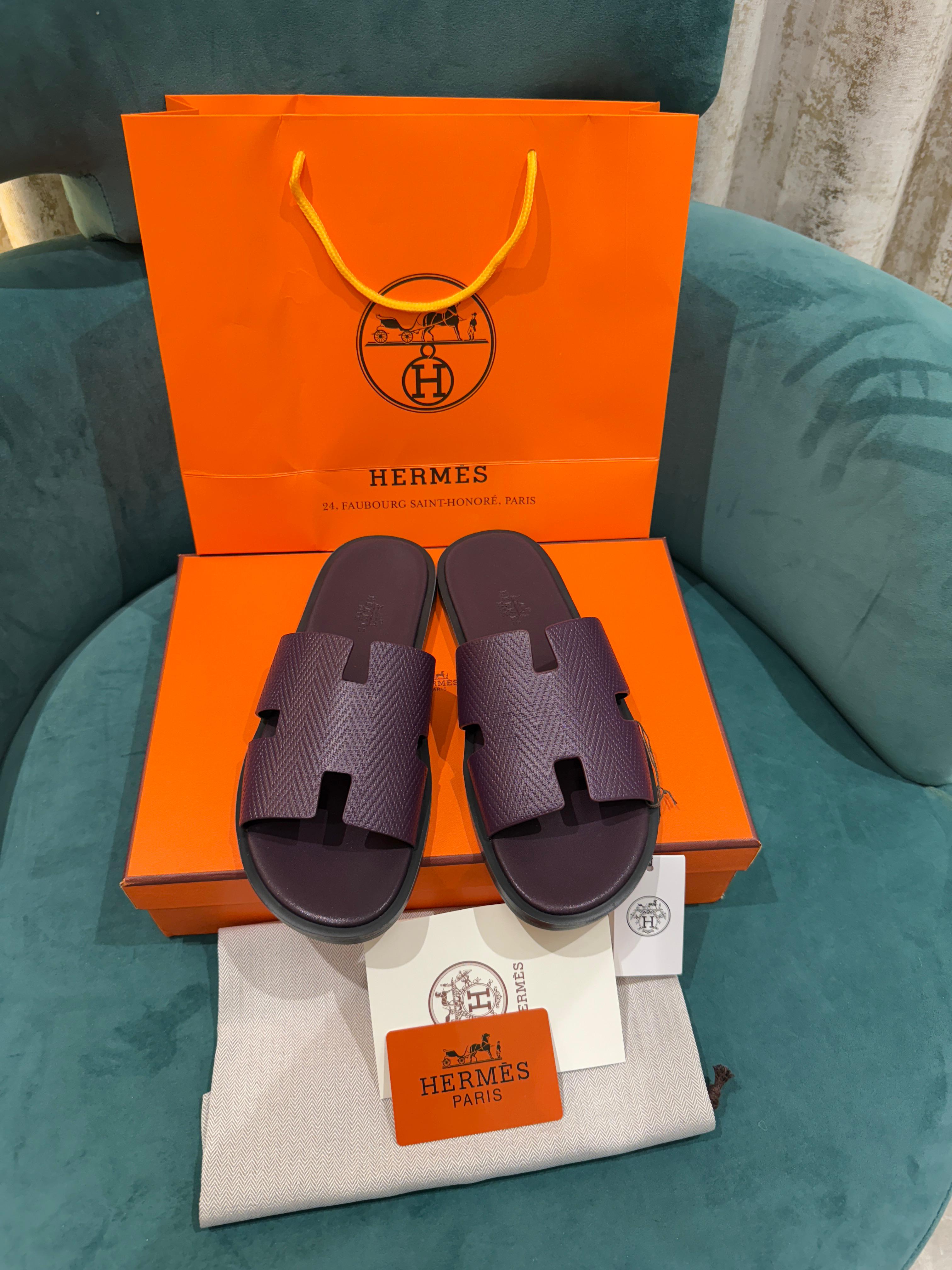 Hermes Lether Premium Slides