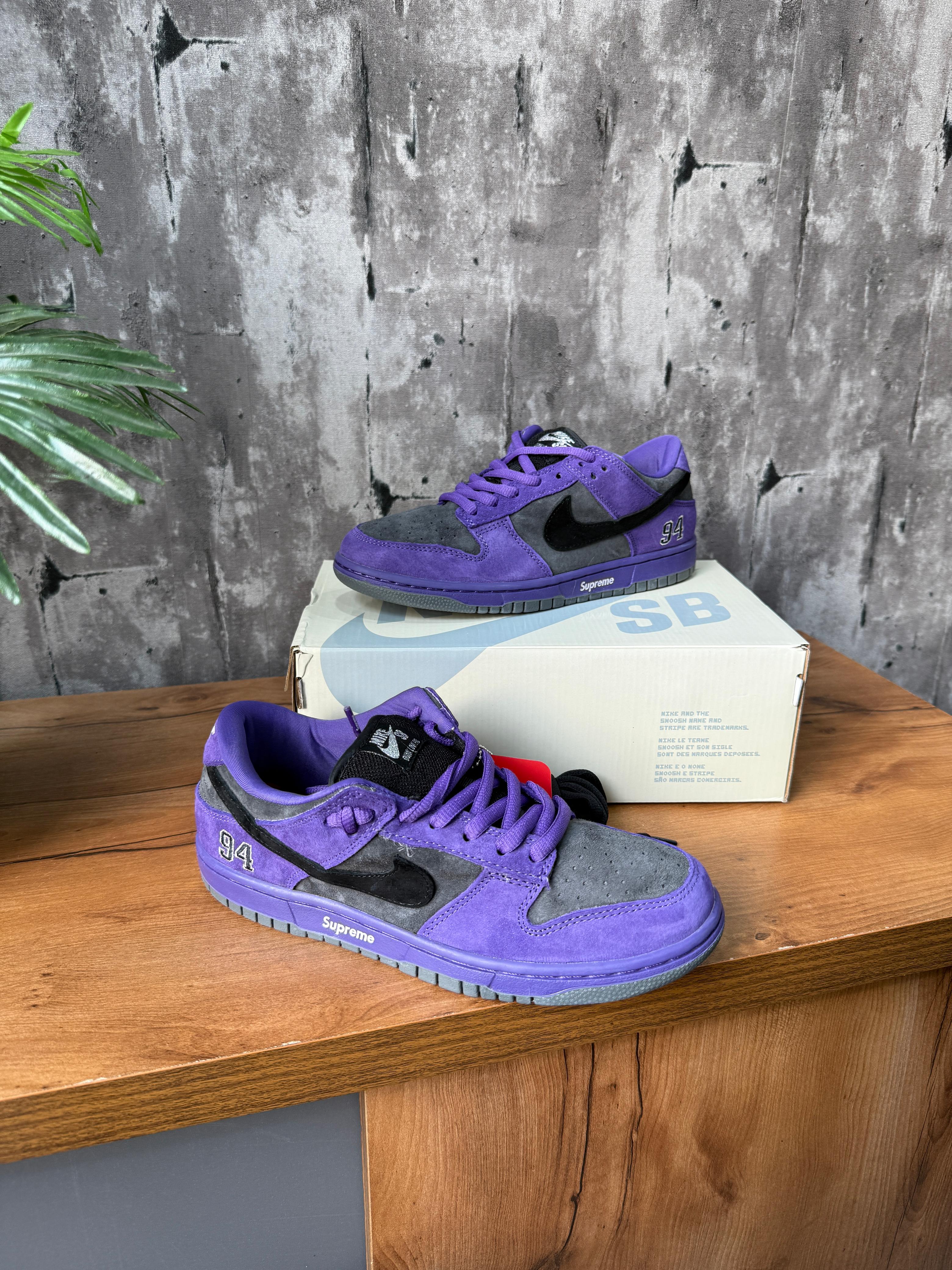 supreme x Nike sb dunk low ink iron grey