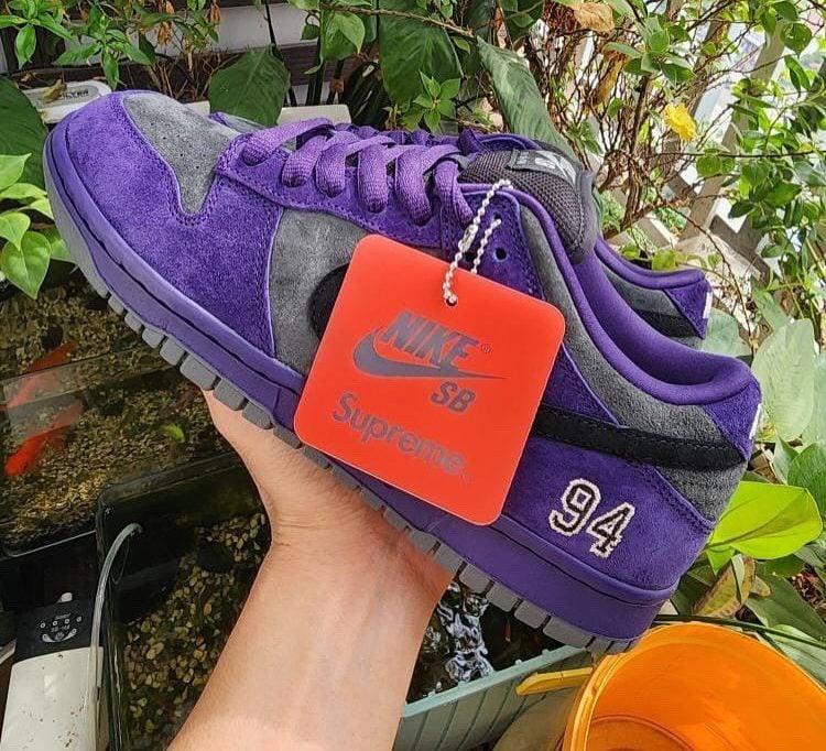 supreme x Nike sb dunk low ink iron grey