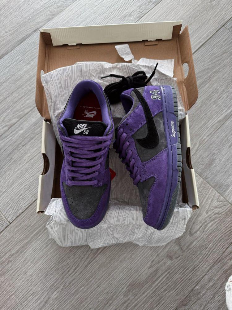 supreme x Nike sb dunk low ink iron grey