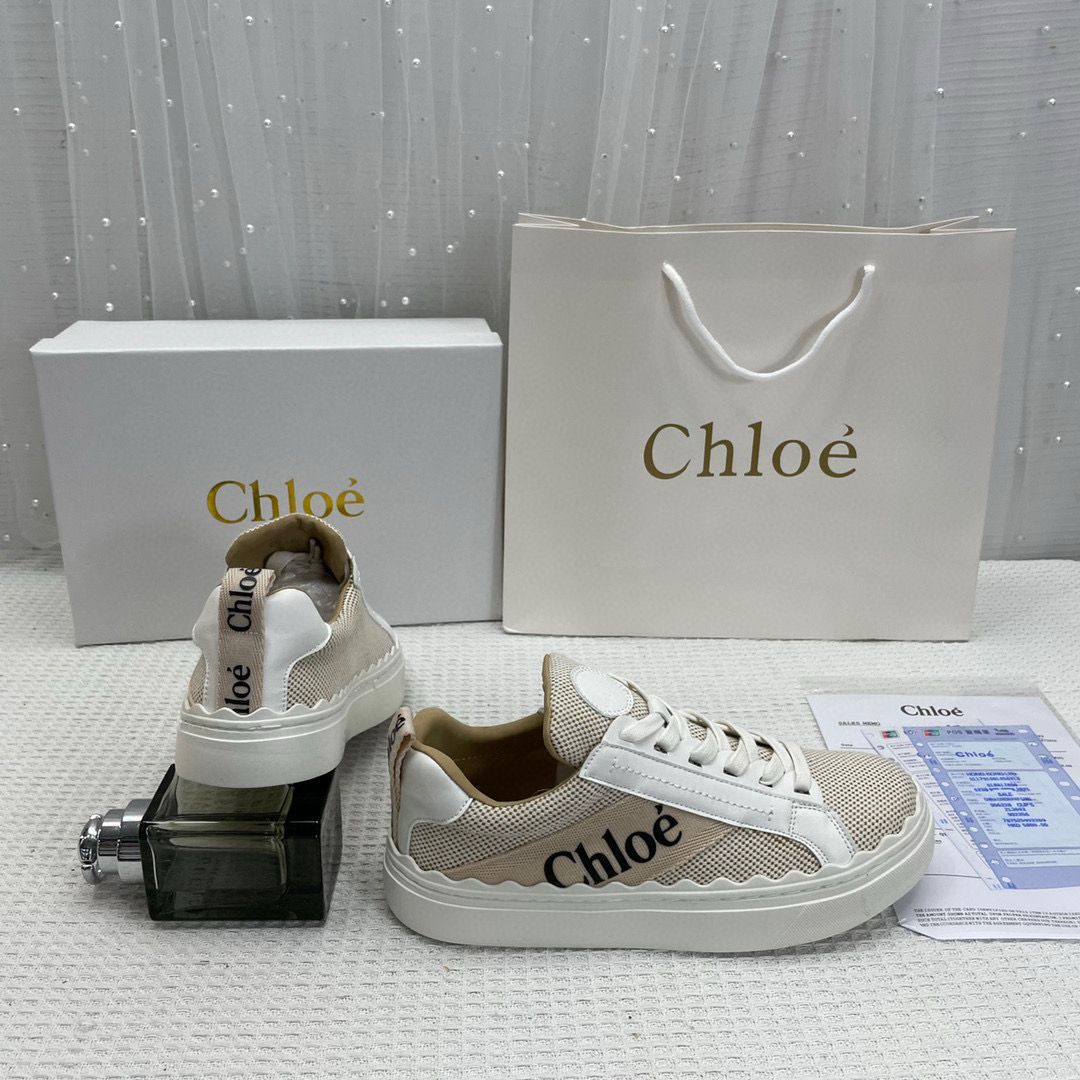 WMN Chloe Premium Lauren low-top canvas sneakers whit og box