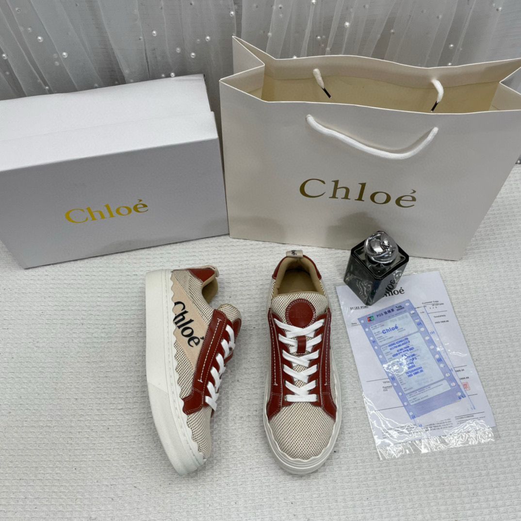 WMN Chloe Premium Lauren low-top canvas sneakers whit og box