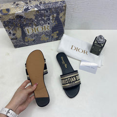WMN Christian Dior Premium Dway Heeled Slide Sandals whit og box