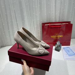 WMN Valentino Premium  Vlogo Gray Signature poudre