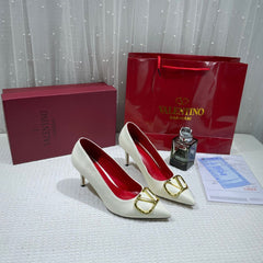 WMN Valentino Premium  Vlogo White Signature poudre