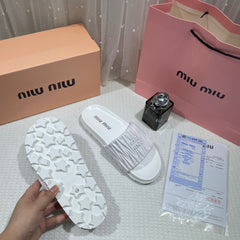 WMN Miu Miu Premium Slide White