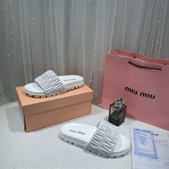 WMN Miu Miu Premium Slide White