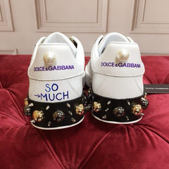 DOLCE GABBANA PROTOFINO APPLIQUE WHITE MUSIC NOTE