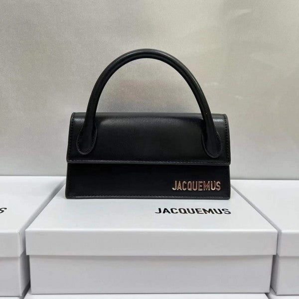 Jacquemus Le Chiquito Long Handle With OG Box Dust Bag & Sling Belt (Black - 285)
